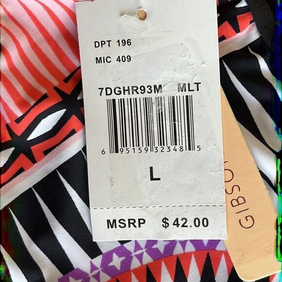 Gibson Latimer Black and White Geometric Bikini Bottom Size Large - Picture 6 of 8